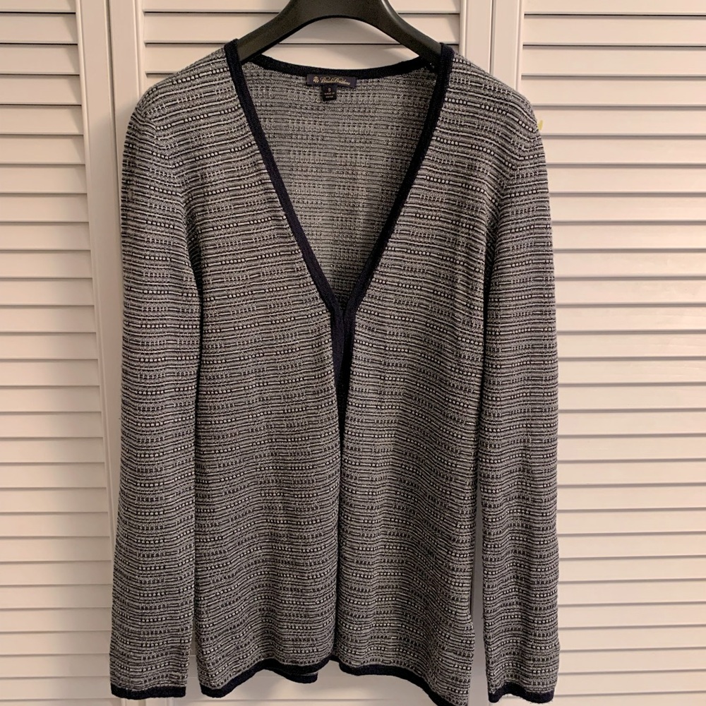 Blue & Silver Brooks Brothers Cardigan - Small